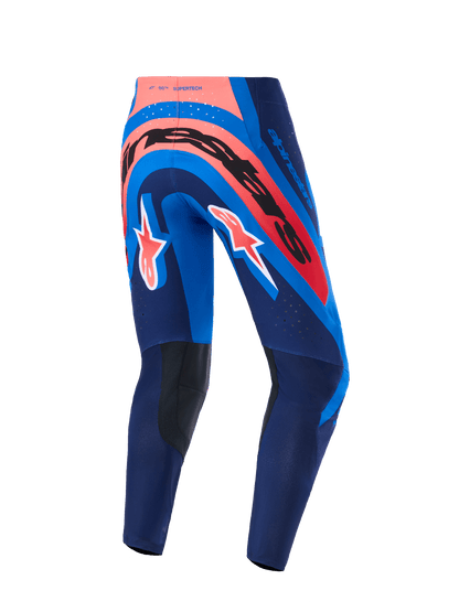 Alpinestars Supertech Vista Pantalon Dark Navy Hot Coral Cobalt - MxProStoreParts