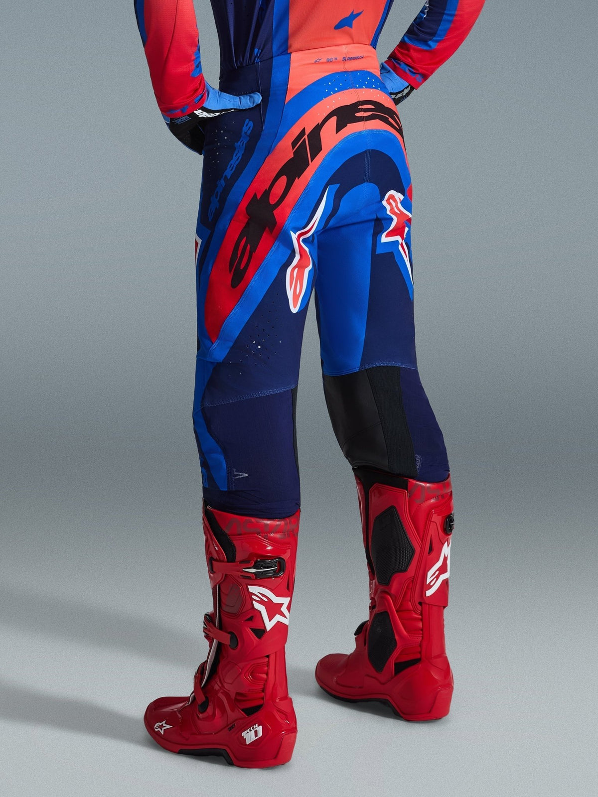 Alpinestars Supertech Vista Pantalon Dark Navy Hot Coral Cobalt - MxProStoreParts