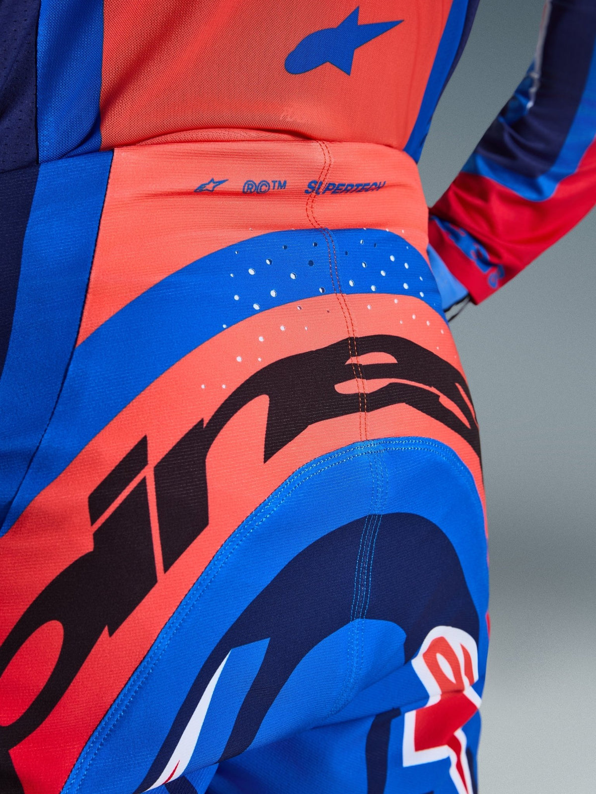 Alpinestars Supertech Vista Pantalon Dark Navy Hot Coral Cobalt - MxProStoreParts