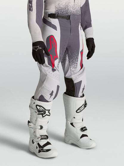 Alpinestars Pantalón Juvenil Supertech Swan 2027, Lila Claro, Gris Oscuro y Rojo Fluorescente - MxProStoreParts