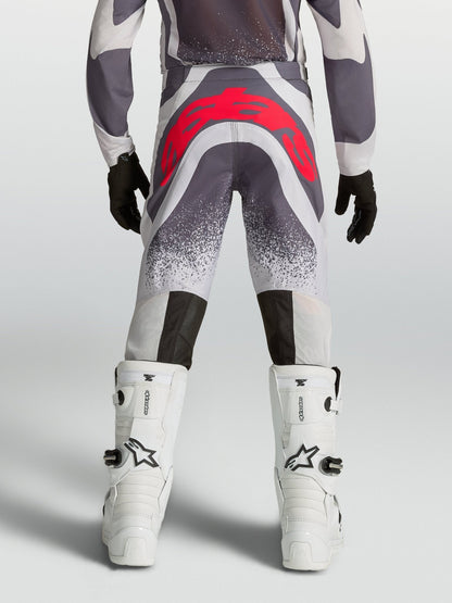 Alpinestars Pantalón Juvenil Supertech Swan 2027, Lila Claro, Gris Oscuro y Rojo Fluorescente - MxProStoreParts