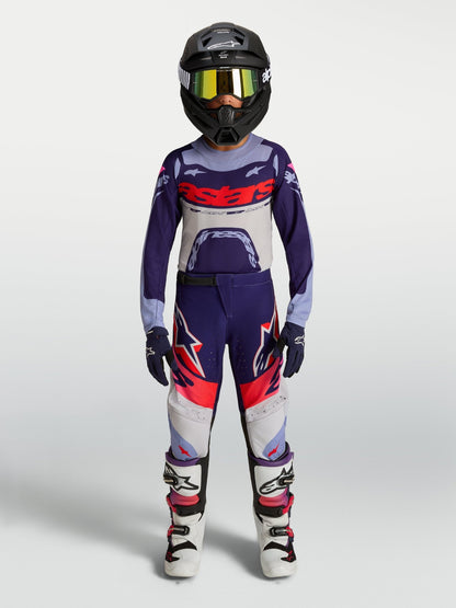Alpinestars Youth Supertech Dyna 2027 Pants - Light Violet, Deep Purple, Fluorescent Pink - MxProStoreParts