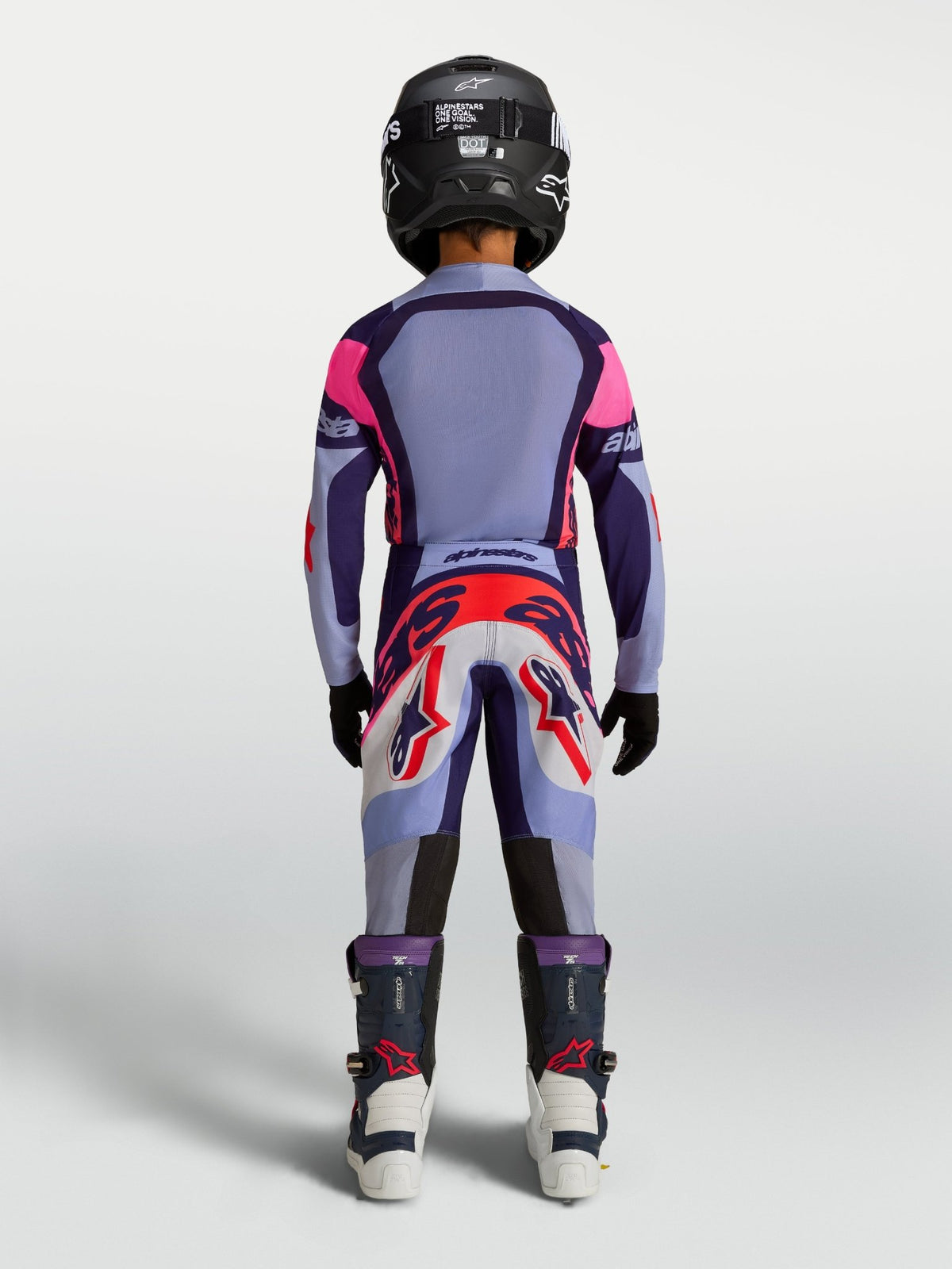 Alpinestars Youth Supertech Dyna 2027 Pants - Light Violet, Deep Purple, Fluorescent Pink - MxProStoreParts