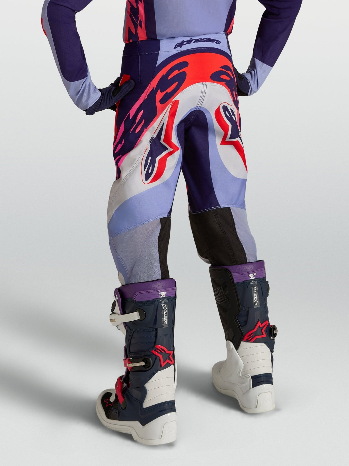 Alpinestars Youth Supertech Dyna 2027 Pants - Light Violet, Deep Purple, Fluorescent Pink - MxProStoreParts