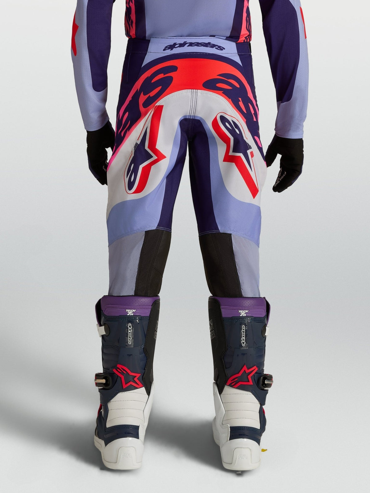 Alpinestars Youth Supertech Dyna 2027 Pants - Light Violet, Deep Purple, Fluorescent Pink - MxProStoreParts