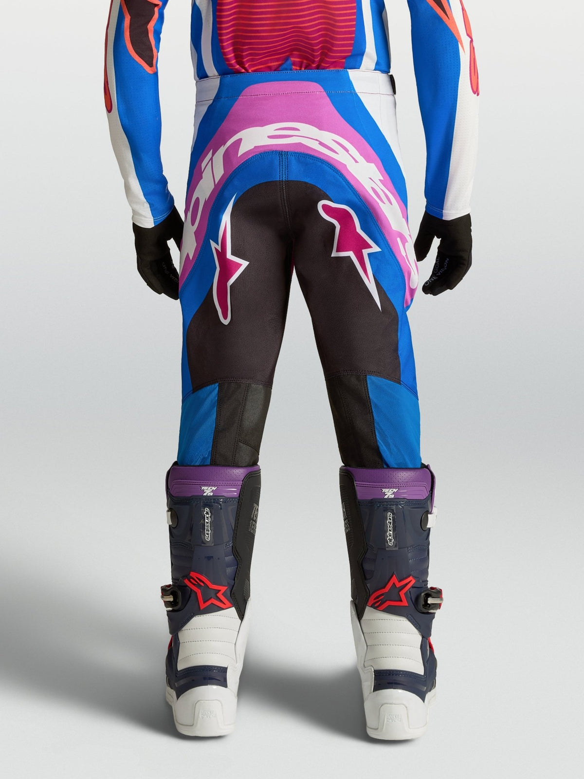 Alpinestars Pantalon Jeunes Supertech Maven 2027 Blanc Hot Coral Blithe Blue - MxProStoreParts