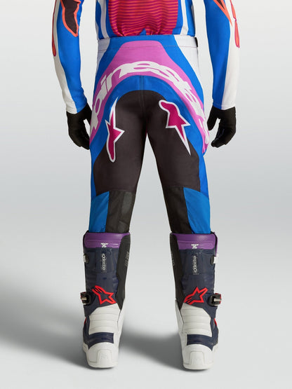 Alpinestars Pantalon Jeunes Supertech Maven 2027 Blanc Hot Coral Blithe Blue - MxProStoreParts