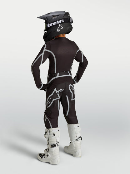Alpinestars Pantalones Fluid Apex V2 Infantil 2027 Negro y Plateado - MxProStoreParts