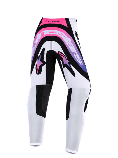 Alpinestars Supertech Vista Youth Pants 22 White Purple Black - MxProStoreParts