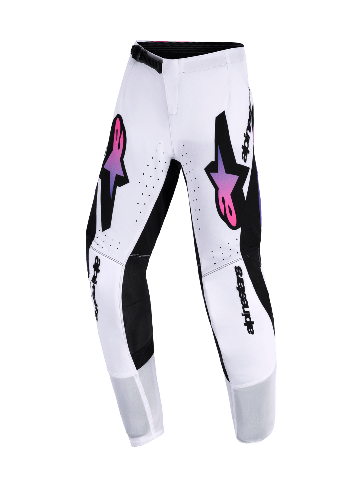 Alpinestars Supertech Vista Youth Pants 22 White Purple Black - MxProStoreParts