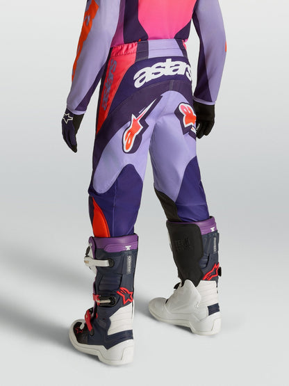 Pantalon Youth Fluid Hunt aux couleurs violet clair, pourpre foncé et rose fluo - MxProStoreParts
