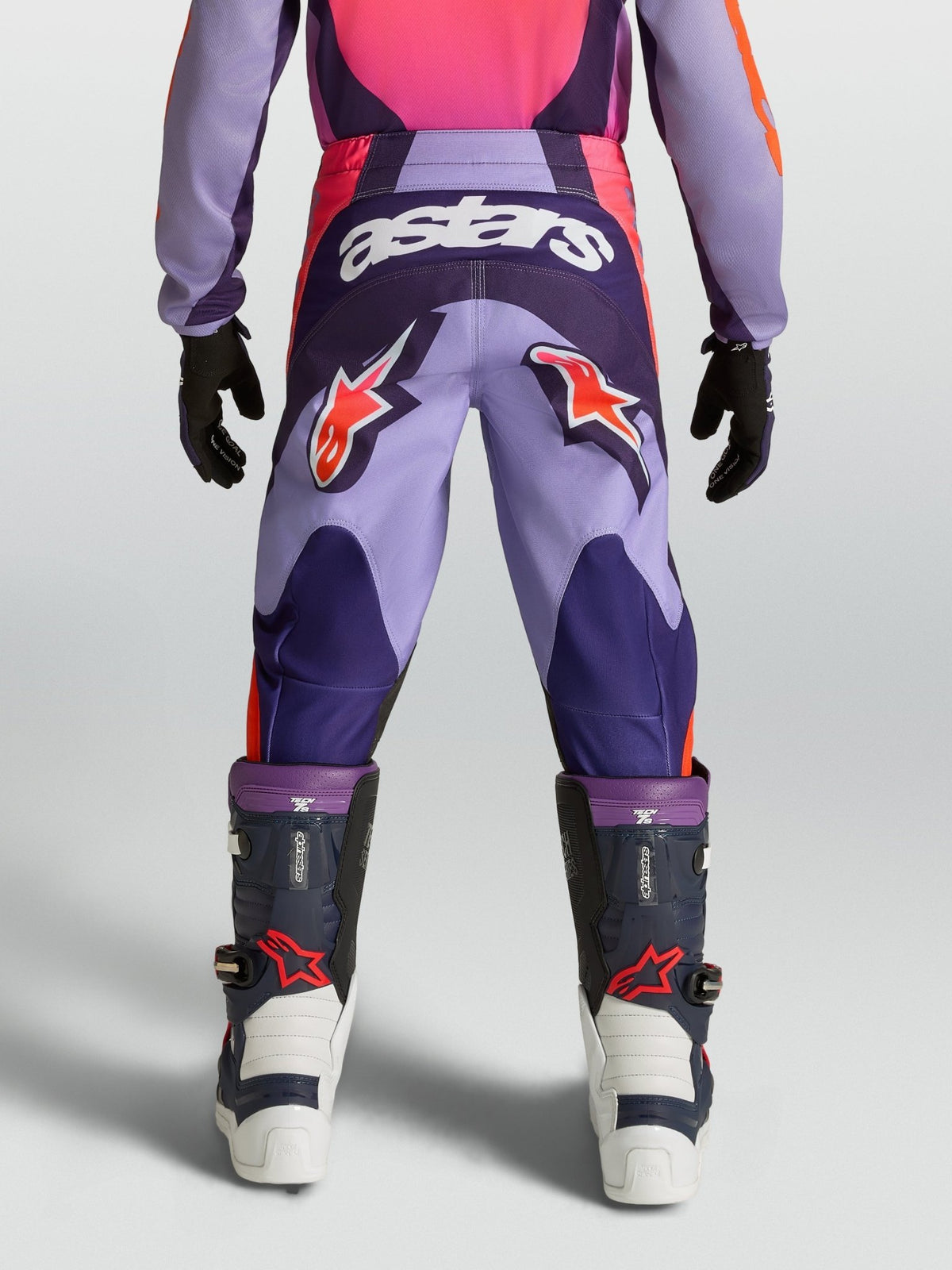Pantalon Youth Fluid Hunt aux couleurs violet clair, pourpre foncé et rose fluo - MxProStoreParts