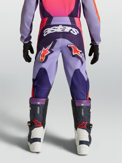 Pantalon Youth Fluid Hunt aux couleurs violet clair, pourpre foncé et rose fluo - MxProStoreParts