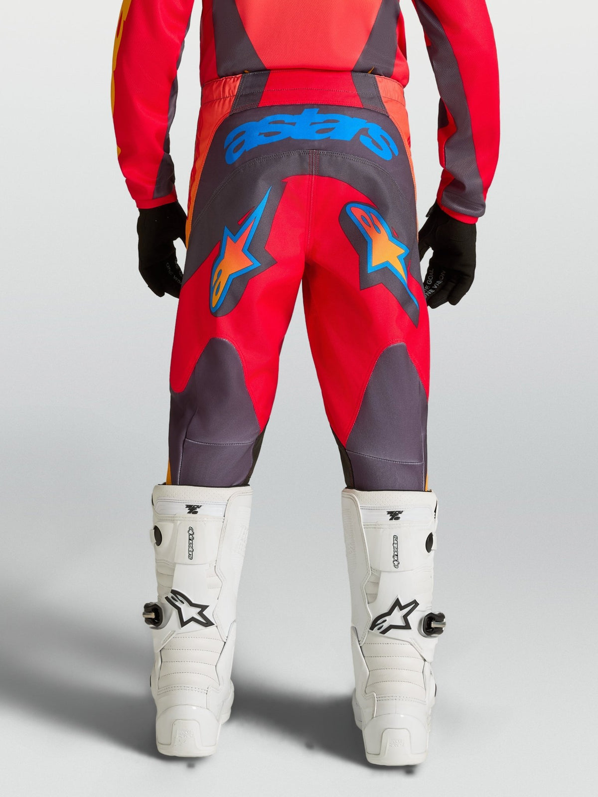 Alpinestars Pantalon Fluid Hunt pour Jeunes 2027 Rouge feu Gris pierre Corail chaud - MxProStoreParts