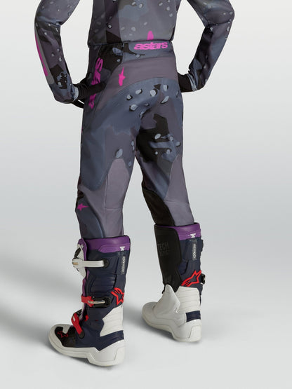 Alpinestars Youth Fluid Lone 2027 Grey Camo Purple Pants - MxProStoreParts