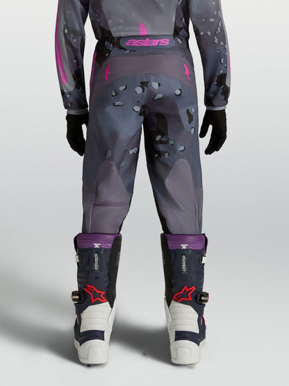 Alpinestars Youth Fluid Lone 2027 Grey Camo Purple Pants - MxProStoreParts