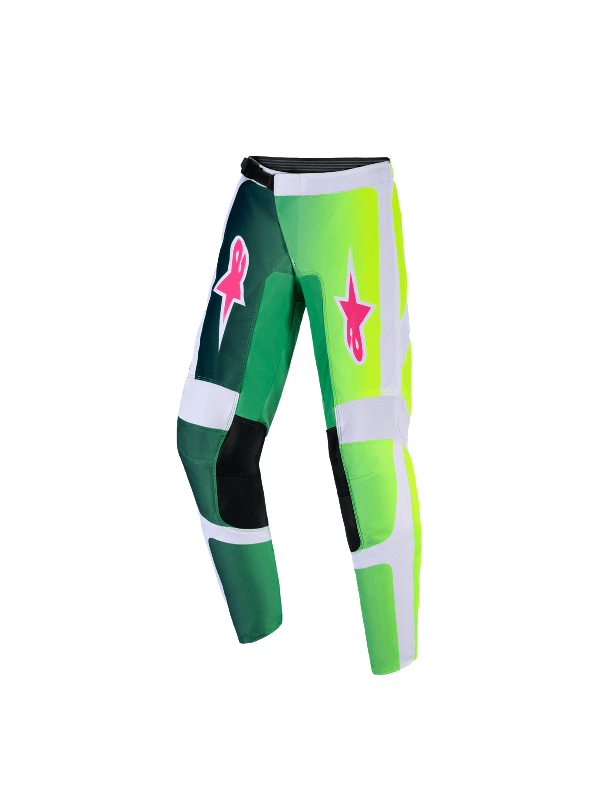 Alpinestars Pantalón Fluid Portl para jóvenes – Verde, Blanco y Negro - MxProStoreParts