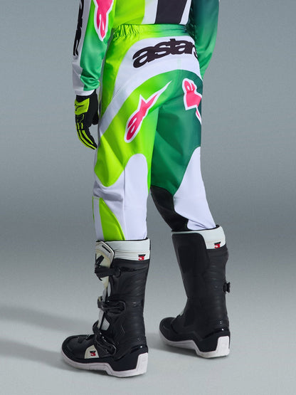 Alpinestars Pantalón Fluid Portl para jóvenes – Verde, Blanco y Negro - MxProStoreParts