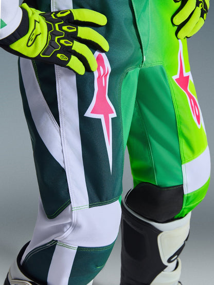 Alpinestars Pantalón Fluid Portl para jóvenes – Verde, Blanco y Negro - MxProStoreParts