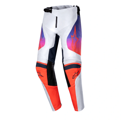 Pantalon cross pour enfant Alpinestars 2024 Racer Hoen Gris Clair / Orange Vif / Noir - MxProStoreParts