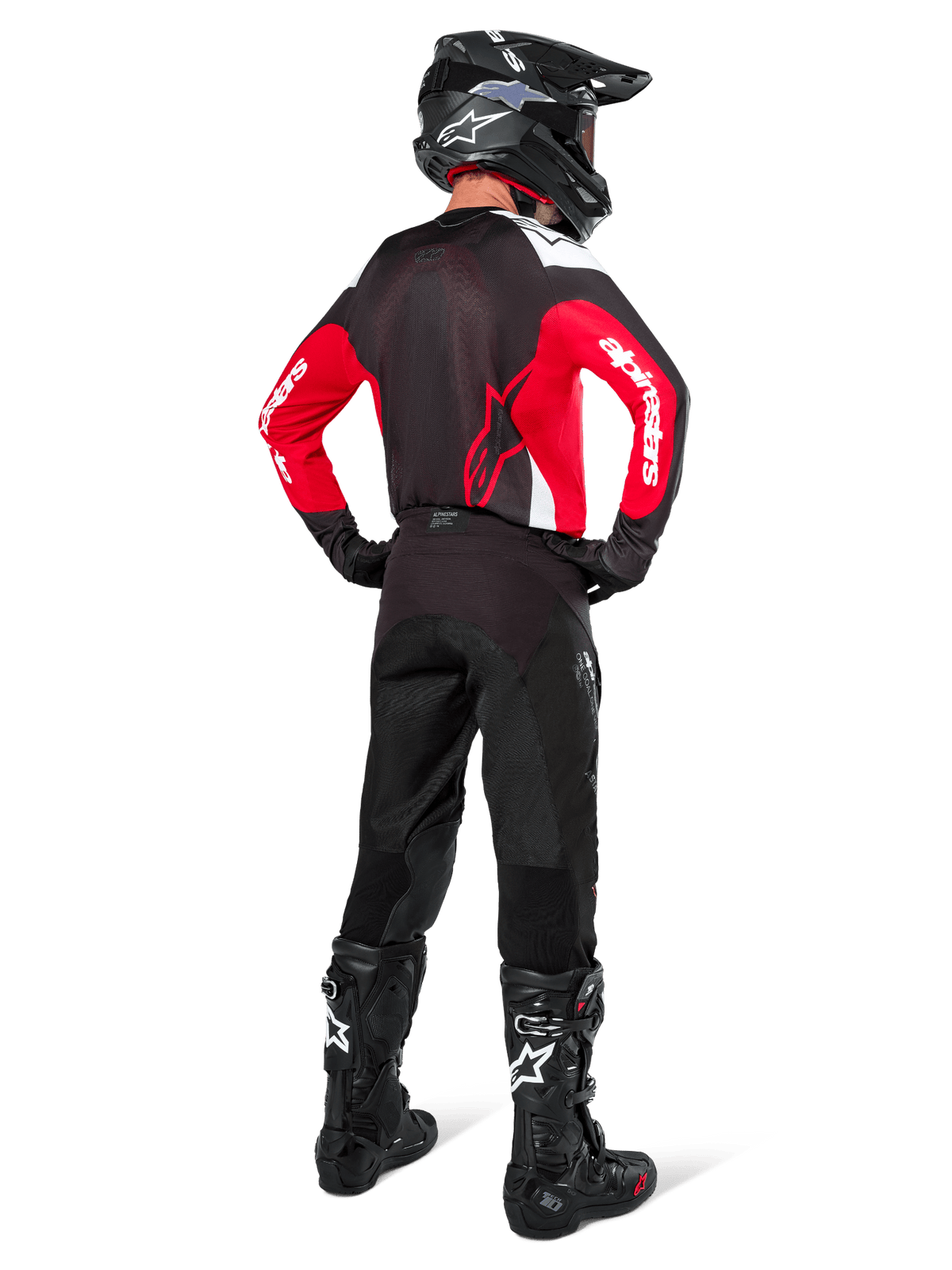 Alpinestars Pro-Dura Maillot Noir Rouge Vif Blanc - MxProStoreParts