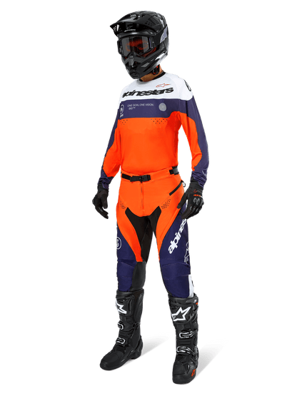 Alpinestars Pro-Dura Jersey Navy Blue Hot Orange White - MxProStoreParts