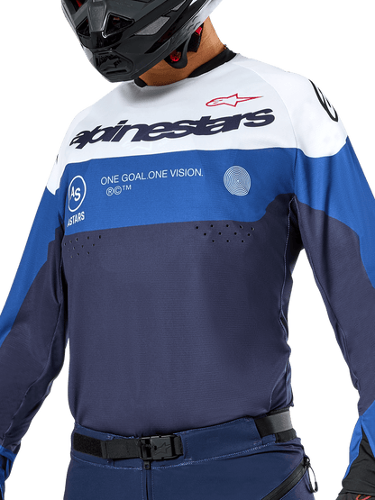 Alpinestars Pro-Dura Jersey Dark Blue Bright Blue White - MxProStoreParts