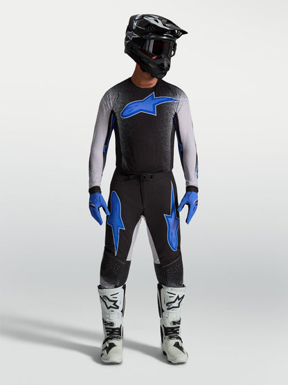 Alpinestars 2027 Supertech Hiten AFD Crosskleding set – Zwart Licht Lilac Blithe Blauw