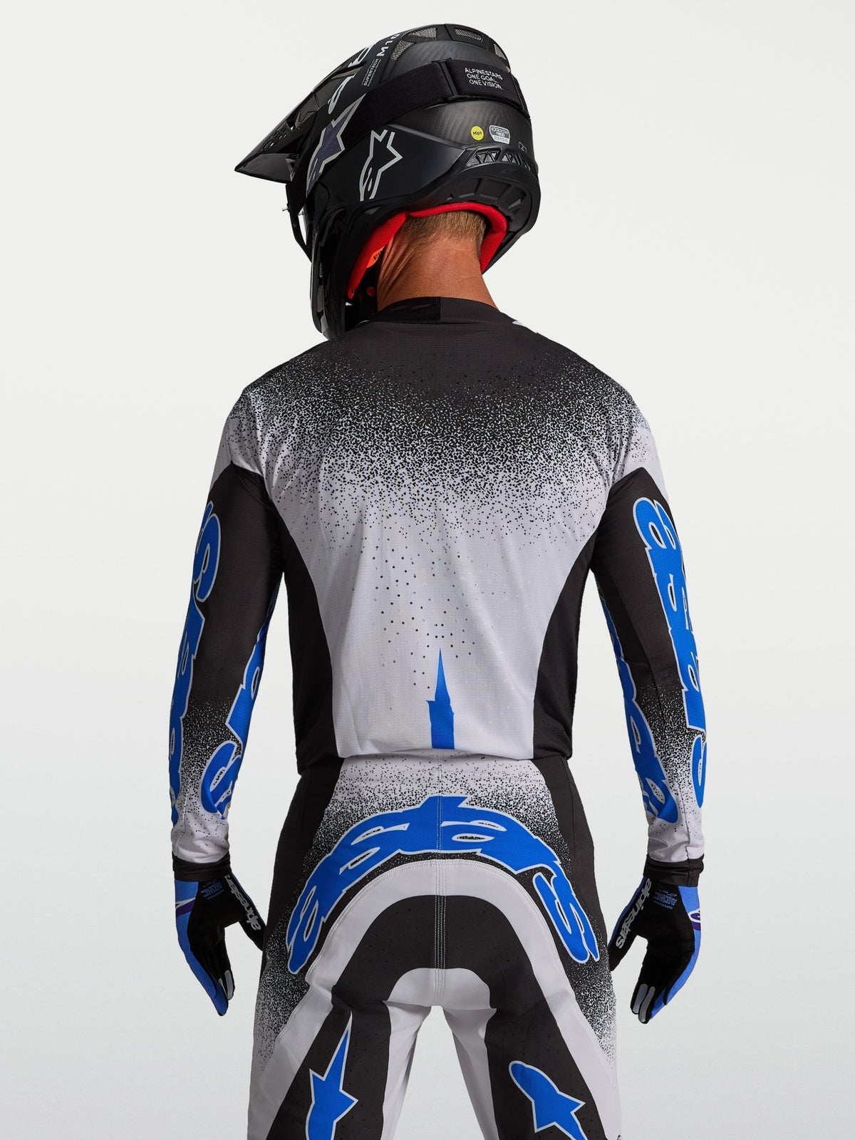 Alpinestars Supertech AFD Maillot Noir Lilas Clair Bleu - MxProStoreParts