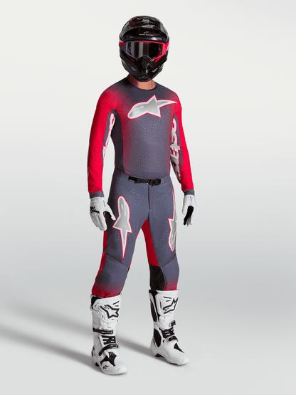 Alpinestars Supertech Hiten AFD Jersey 2027 Graystone Rouge Fluo Lilas Clair - MxProStoreParts