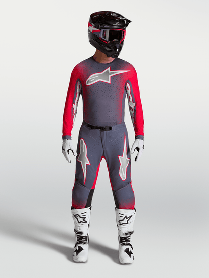 Alpinestars Supertech Hiten AFD Jersey 2027 Graystone Rouge Fluo Lilas Clair - MxProStoreParts