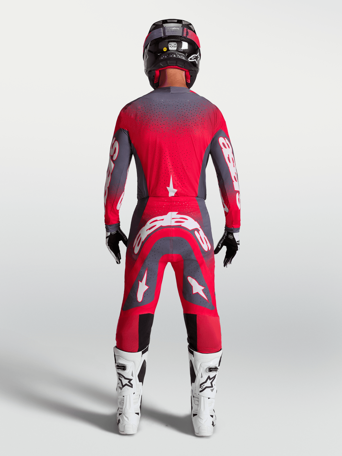 Alpinestars Supertech Hiten AFD Jersey 2027 Graystone Rouge Fluo Lilas Clair - MxProStoreParts