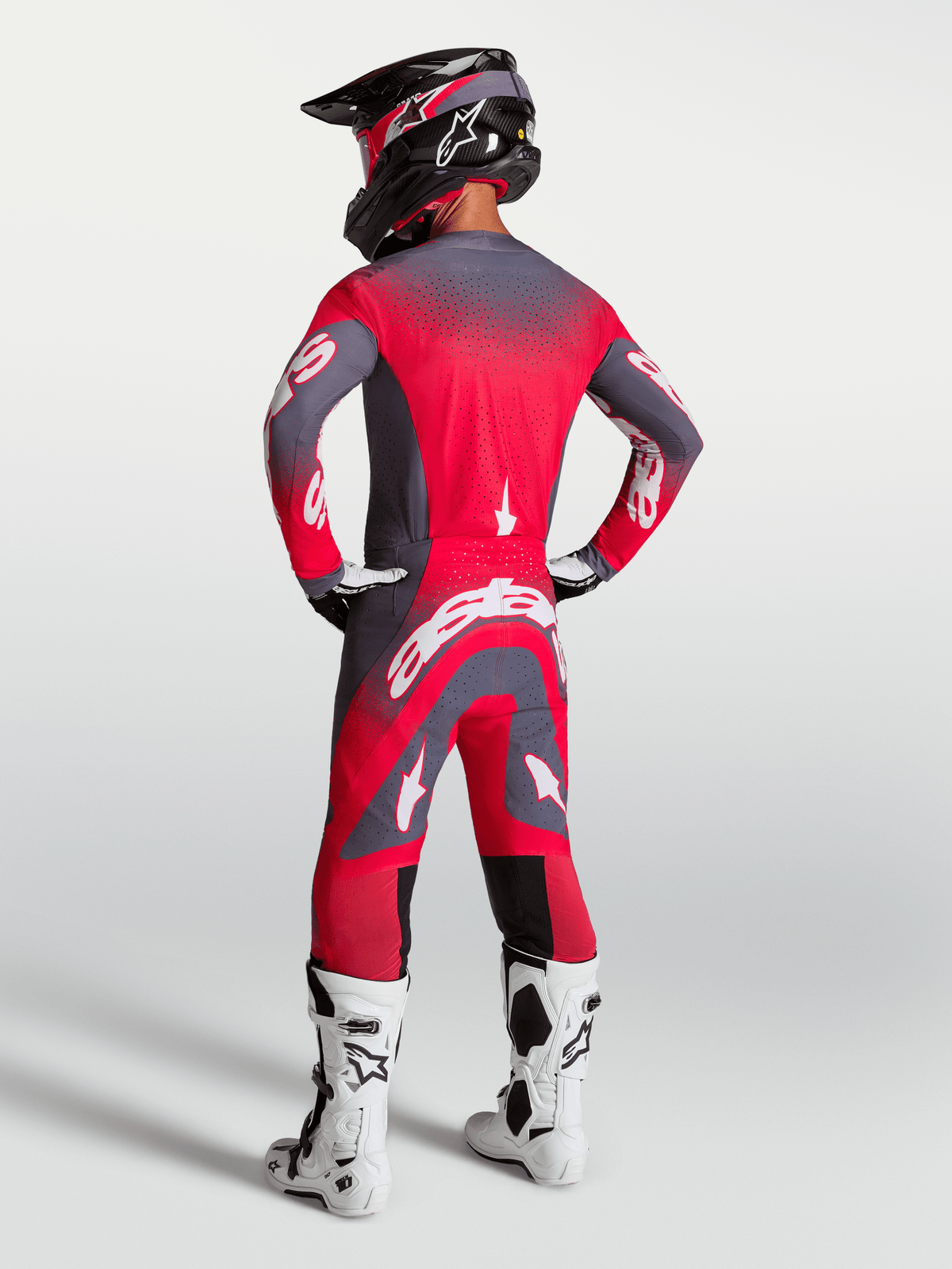Alpinestars Supertech Hiten AFD Jersey 2027 Graystone Rouge Fluo Lilas Clair - MxProStoreParts