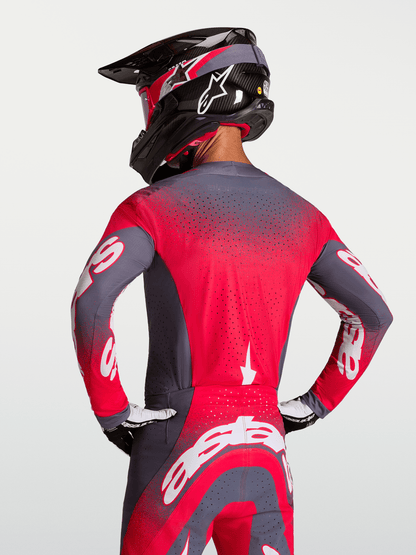 Alpinestars Supertech Hiten AFD Jersey 2027 Graystone Rouge Fluo Lilas Clair - MxProStoreParts