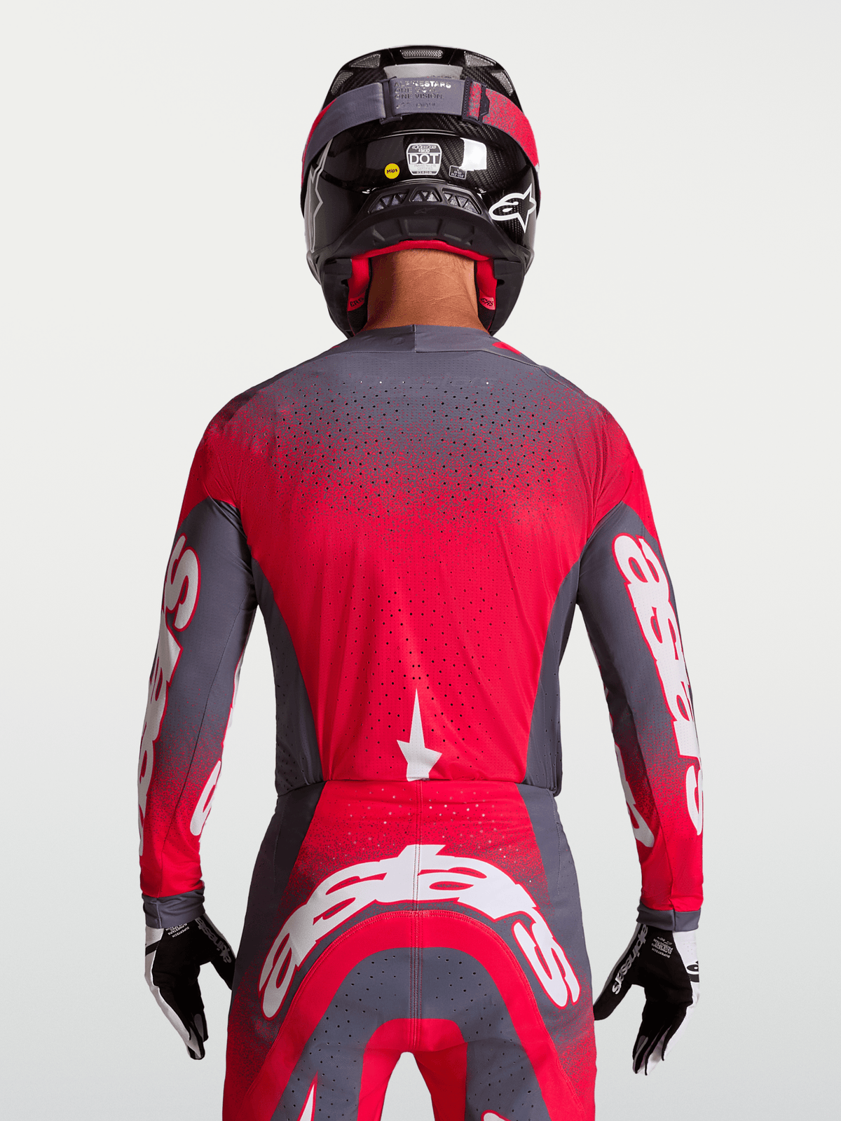 Alpinestars Supertech Hiten AFD Jersey 2027 Graystone Rouge Fluo Lilas Clair - MxProStoreParts