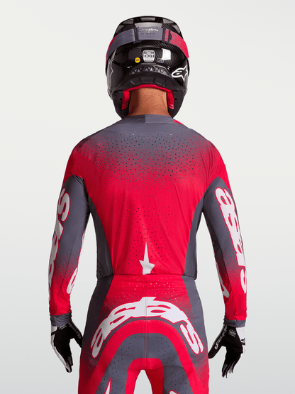 Alpinestars Supertech Hiten AFD Jersey 2027 Graystone Rouge Fluo Lilas Clair - MxProStoreParts