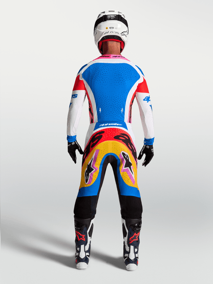 Alpinestars Supertech Dyna Maillot 2027 Blanc Blithe Bleu Noir Violet - MxProStoreParts