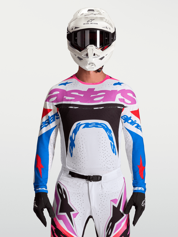 Alpinestars Supertech Dyna Jersey 2027 White Blithe Blue Black Purple
