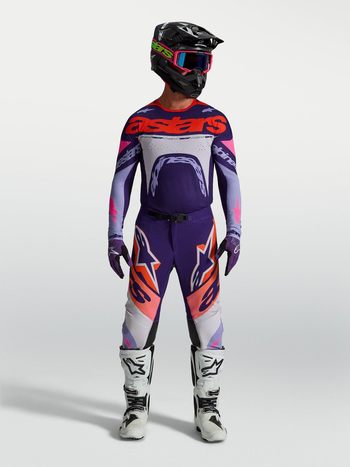 Alpinestars Supertech Dyna Jersey 2027 Light Violet Fluorescent Deep Pink - MxProStoreParts