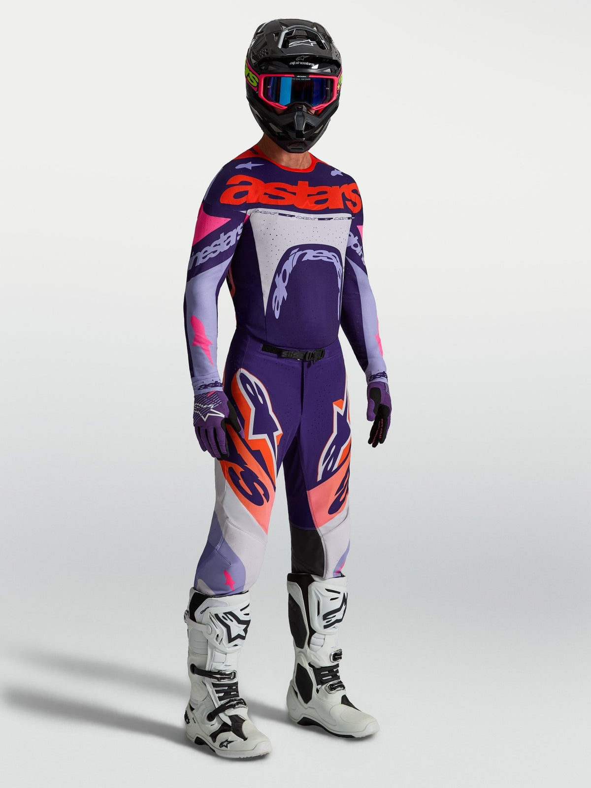 Alpinestars Supertech Dyna Jersey 2027 Light Violet Fluorescent Deep Pink - MxProStoreParts