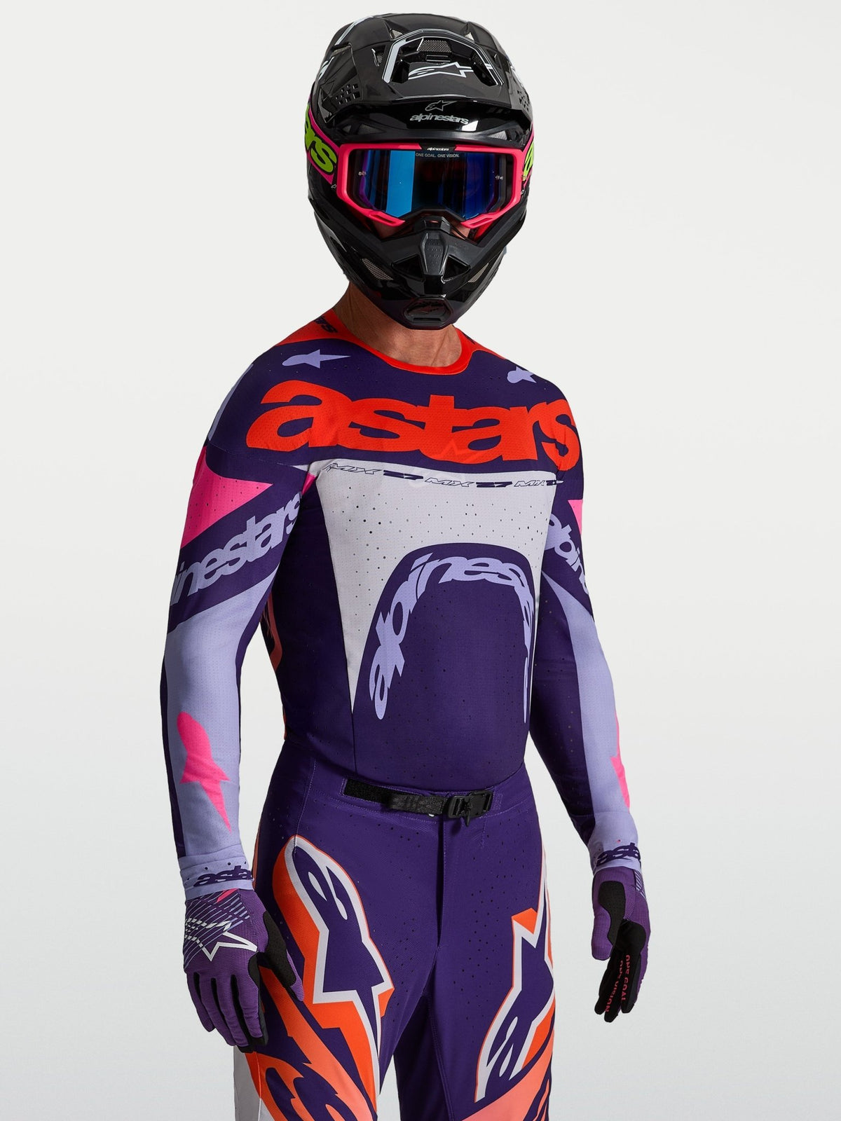 Alpinestars Supertech Dyna Jersey 2027 Light Violet Fluorescent Deep Pink - MxProStoreParts