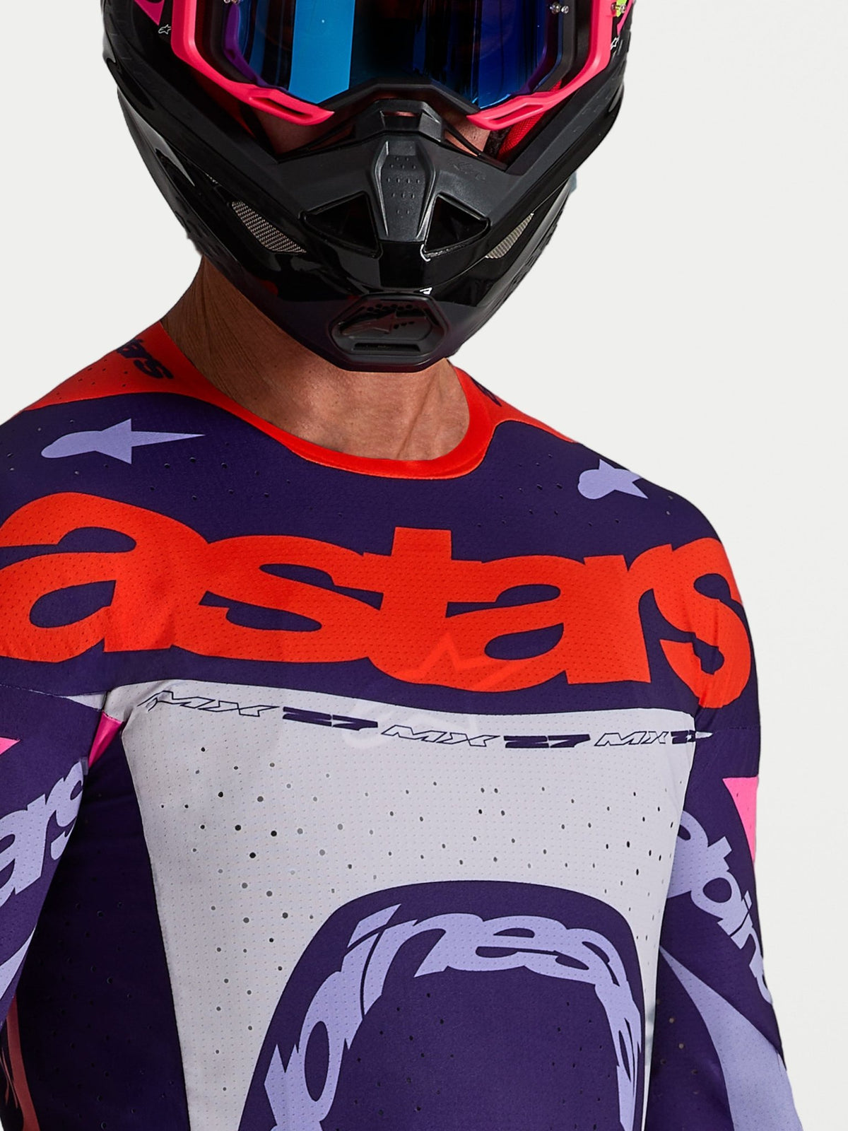 Alpinestars Supertech Dyna Jersey 2027 Light Violet Fluorescent Deep Pink - MxProStoreParts