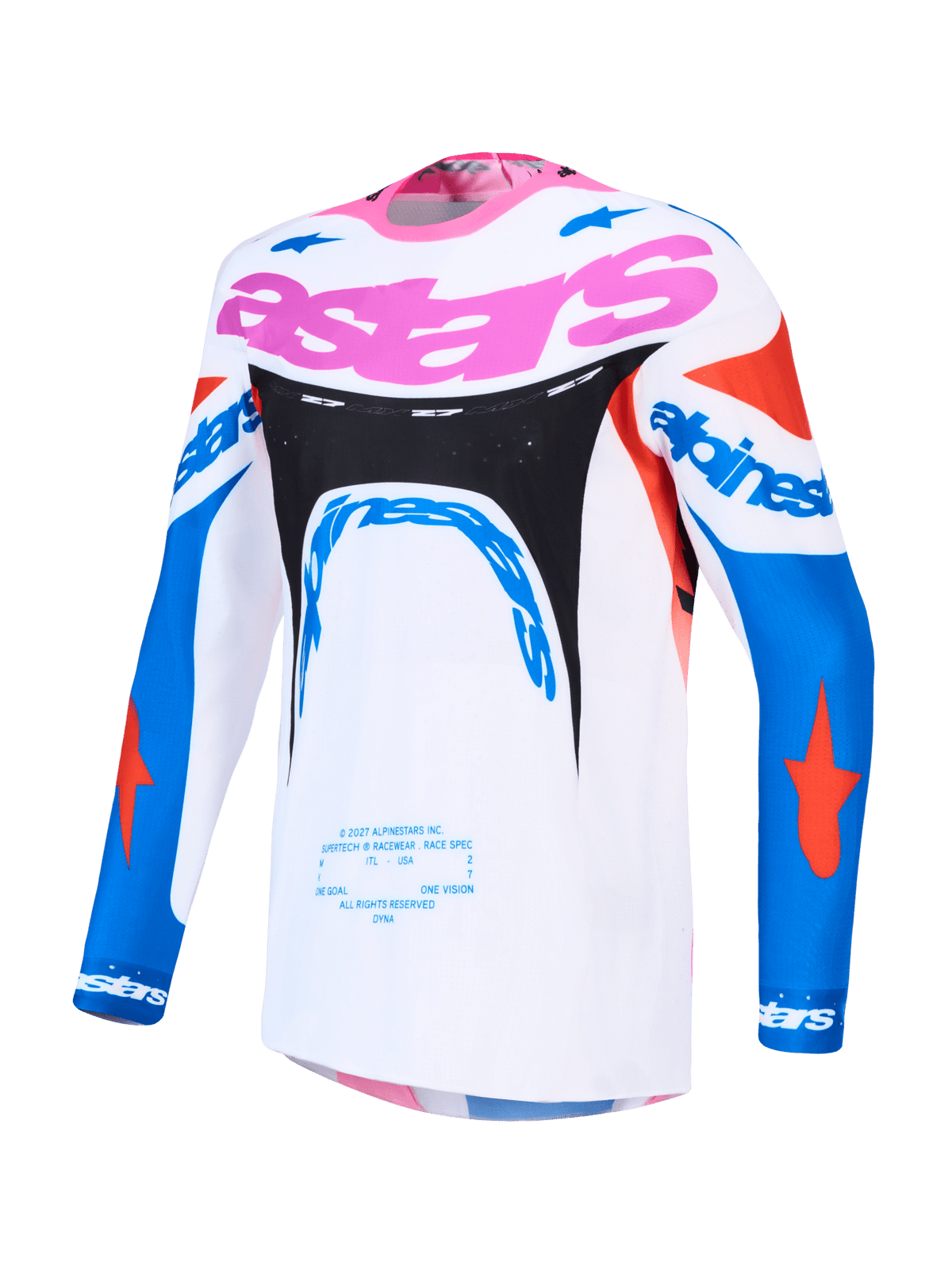 Alpinestars Supertech Dyna Maillot 2027 Blanc Blithe Bleu Noir Violet - MxProStoreParts
