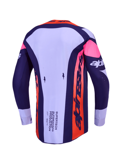 Alpinestars Supertech Dyna Jersey 2027 Light Violet Fluorescent Deep Pink - MxProStoreParts