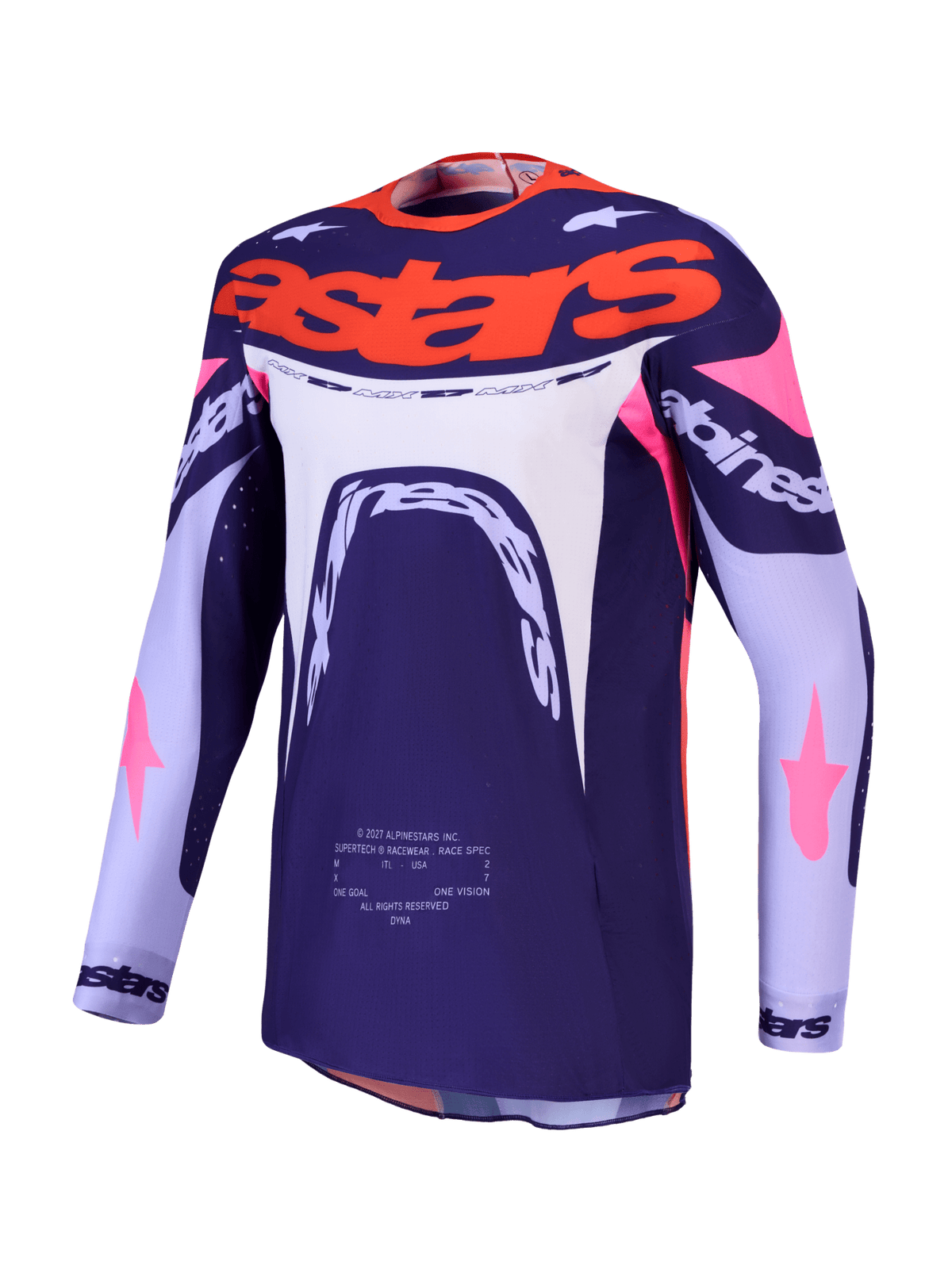 Alpinestars Supertech Dyna Jersey 2027 Light Violet Fluorescent Deep Pink - MxProStoreParts