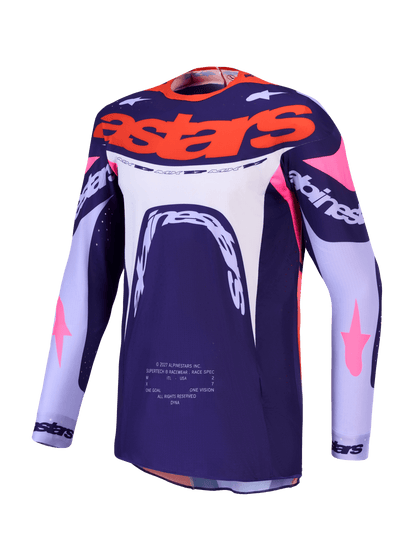 Alpinestars Supertech Dyna Jersey 2027 Light Violet Fluorescent Deep Pink - MxProStoreParts