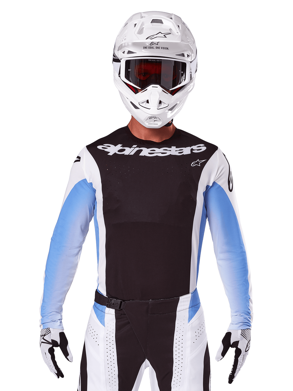 Alpinestars Techstar Melt Maillot Motocross Noir Bleu 2025 - MxProStoreParts