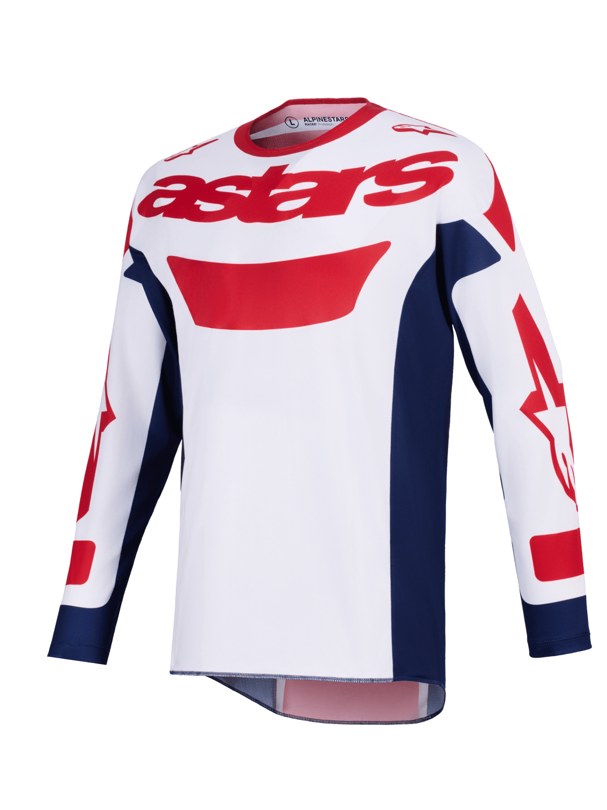 Alpinestars Maillot Racer Riway Off-Road Blanc Bleu Rouge - MxProStoreParts
