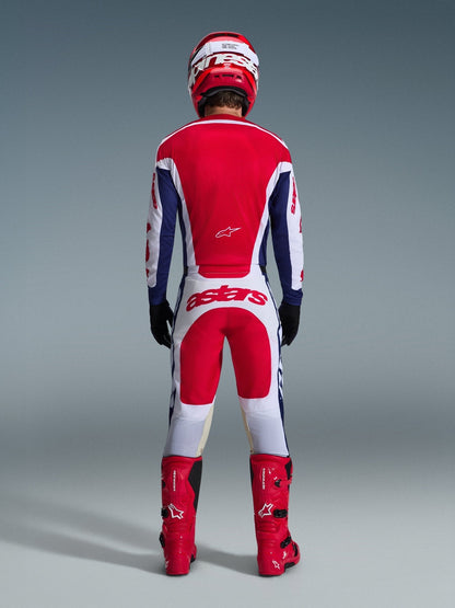 Alpinestars Maillot Racer Riway Off-Road Blanc Bleu Rouge - MxProStoreParts