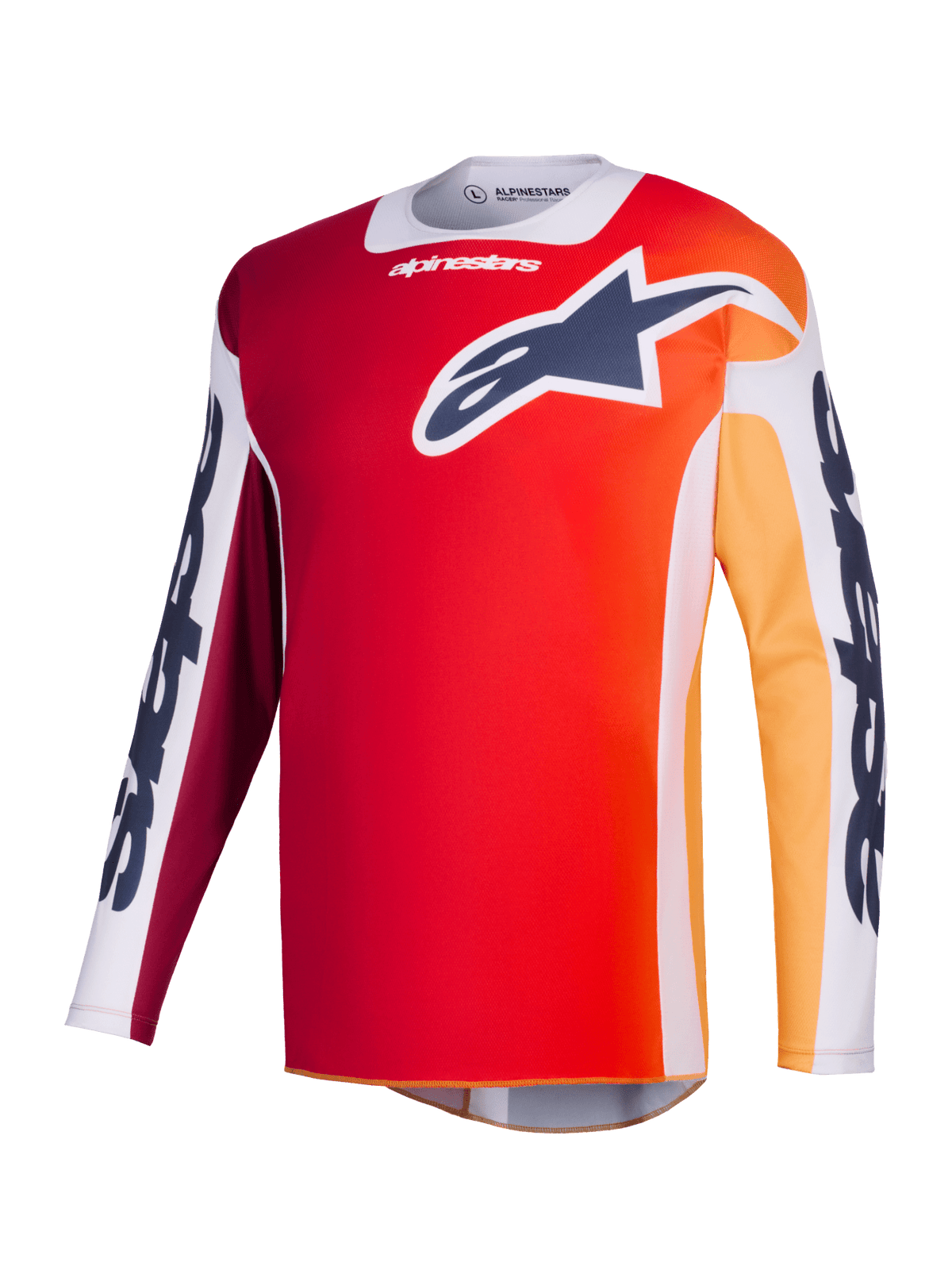 Alpinestars Racer Portl Maillot 2026 Rouge, Gris Clair et Gris Foncé - MxProStoreParts